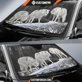 Snow Forest Wolf Auto Sun Shades