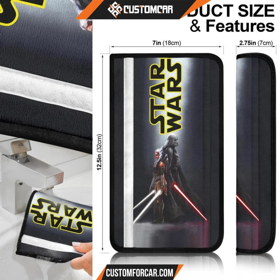 Star Wars Seat Belt Covers Darth Vader And Raven Lighsaber 