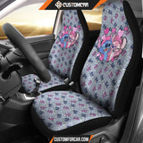 Stitch And Angel Car Seat Covers Cartoon Car Accessories