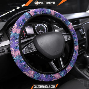Stitch And Angel Steering Wheel Cover Cartoon Car