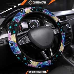 Stitch And Angel Steering Wheel Cover Cartoon Car