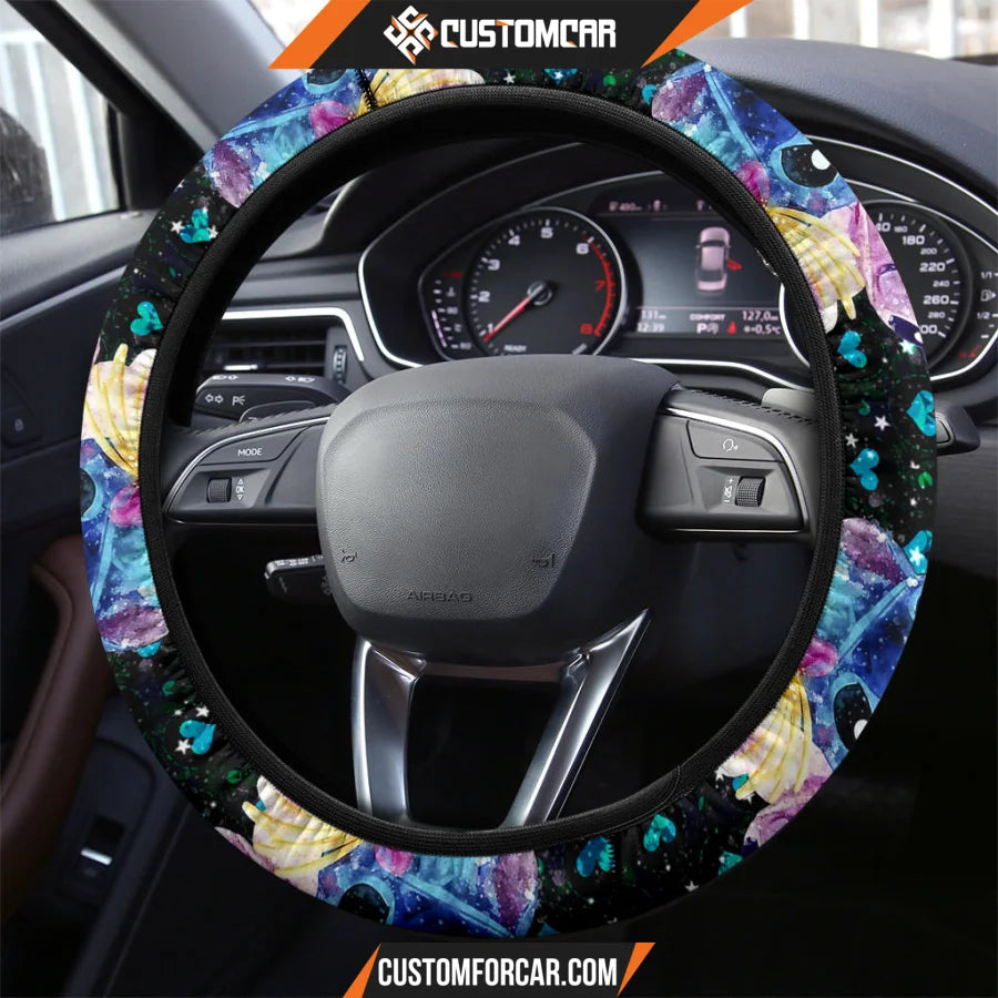 Stitch And Angel Steering Wheel Cover Cartoon Car