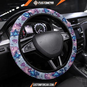 Stitch And Angel Steering Wheel Cover Cartoon Car