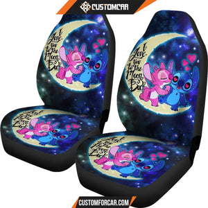 Stitch & Angel Love Car Seat Covers Cartoon Car Decor 