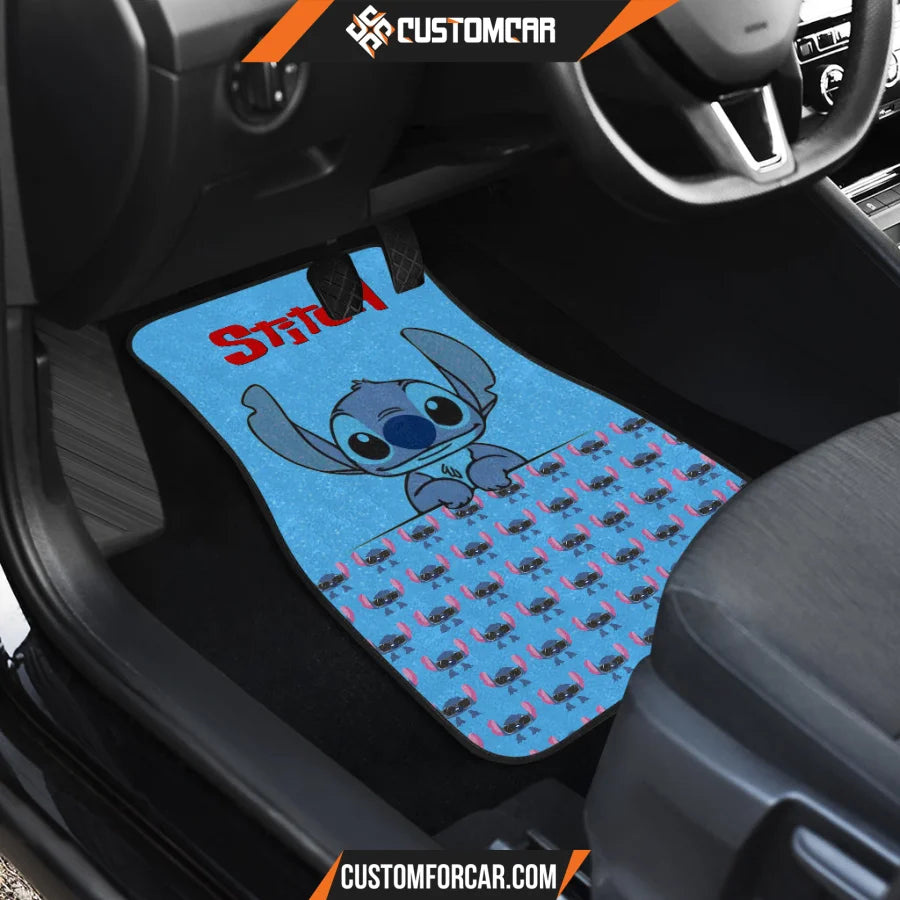 Stitch Car Floor Mats Cartoon Car Accessories Custom For