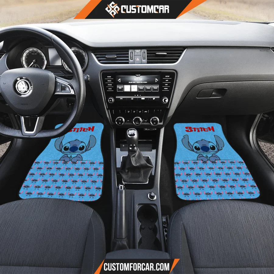 Stitch Car Floor Mats Cartoon Car Accessories Custom For