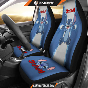 Stitch Car Seat Covers Cartoon Car Accessories Custom For