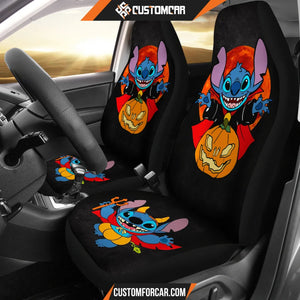 Stitch Cartoon Car Seat Covers | Cute Stitch Happy Halloween