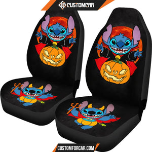 Stitch Cartoon Car Seat Covers | Cute Stitch Happy Halloween
