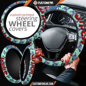 Stitch Steering Wheel Cover Cartoon Car Accessories Custom