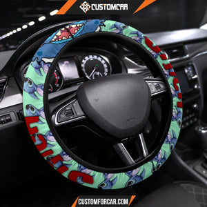 Stitch Steering Wheel Cover Cartoon Car Accessories Custom