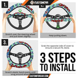 Stitch Steering Wheel Cover Cartoon Car Accessories Custom