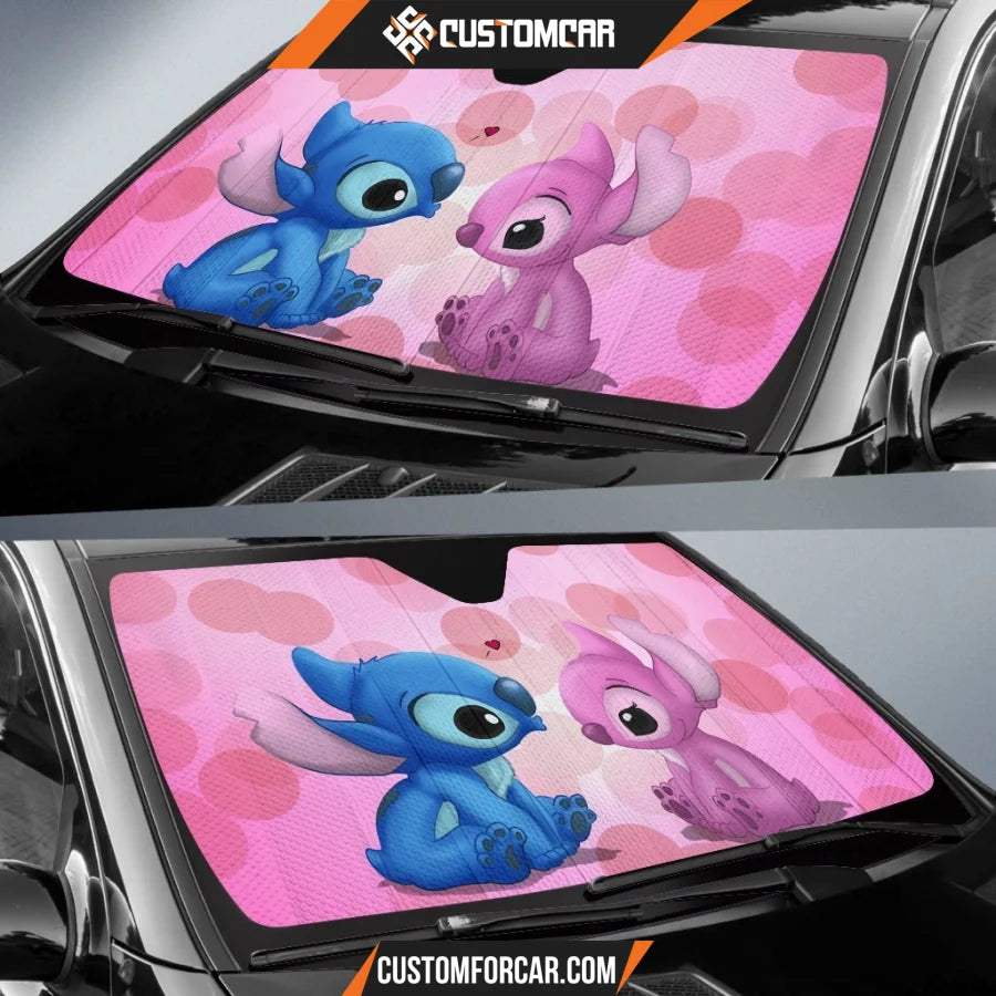 Stitch Valentine Auto Sun Shades