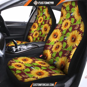 Sunflower With Bird And Butterfly Car Seat covers Car 