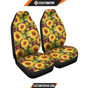 Sunflower With Bird And Butterfly Car Seat covers Car 