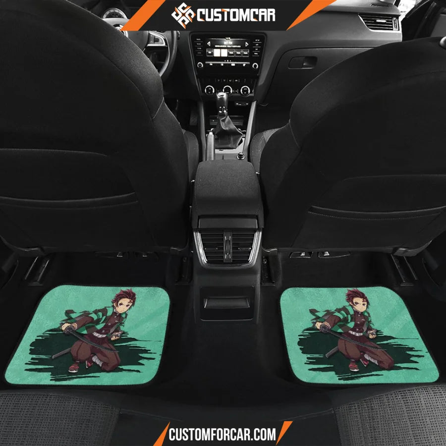 Tanjiro & Inosuke Car Floor Mats Demon Slayer Anime Car Mats