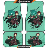 Tanjiro & Inosuke Car Floor Mats Demon Slayer Anime Car Mats