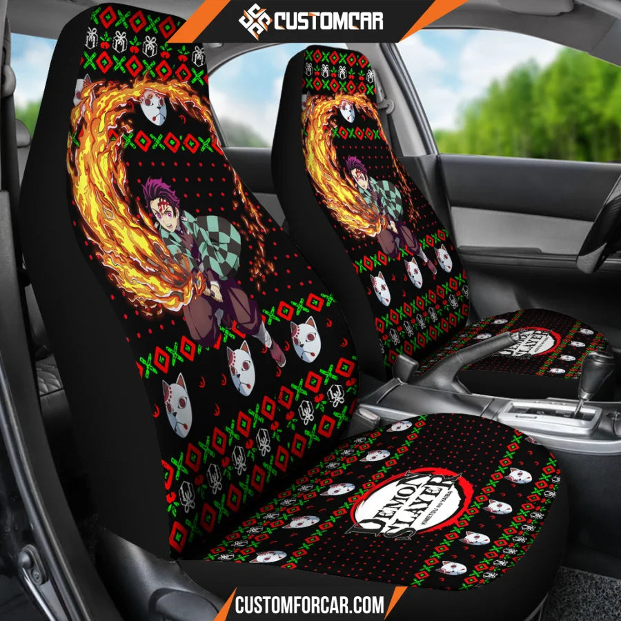 Tanjiro Kamado Demon Slayer Car Seat Covers Anime Car