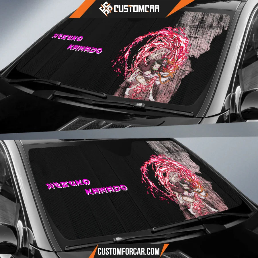 Tanjiro Kamado Demon Slayer Car Sun Shade Anime Car