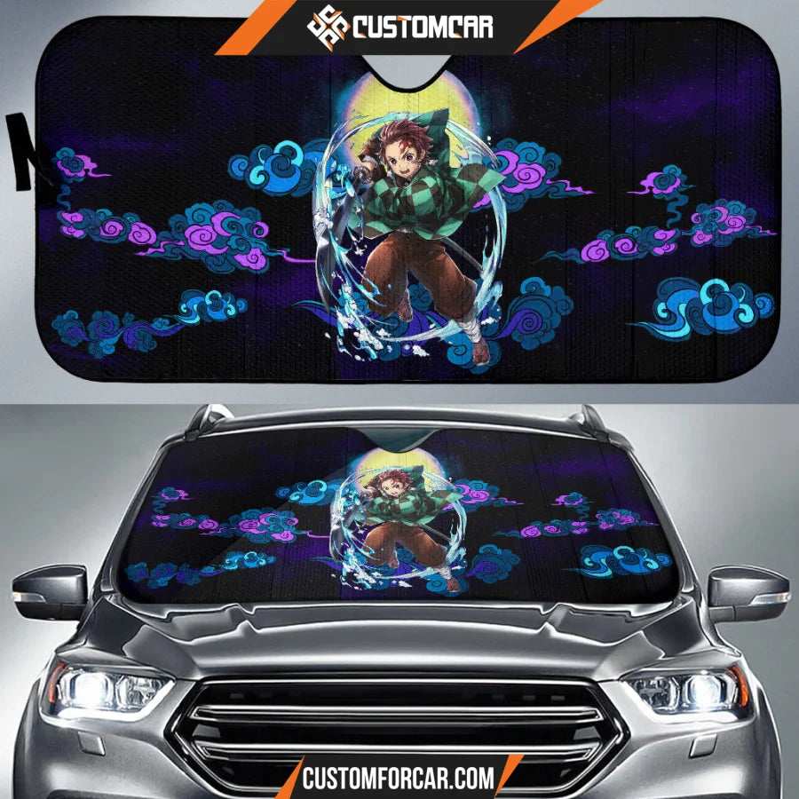 Tanjiro Kamado Demon Slayer Car Sun Shade Anime Car