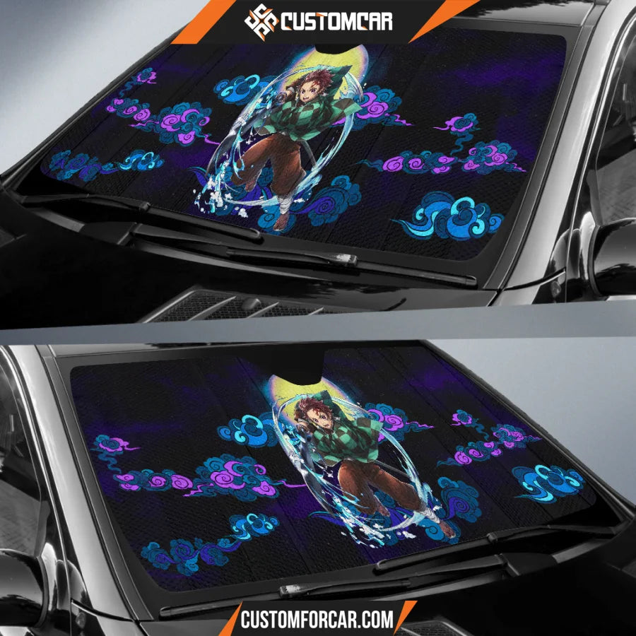 Tanjiro Kamado Demon Slayer Car Sun Shade Anime Car