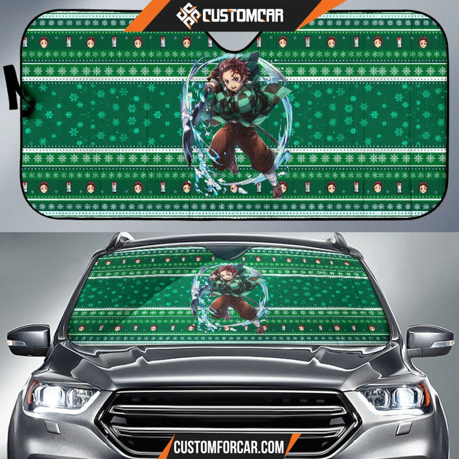 Tanjiro Kamado Demon Slayer Car Sun Shade Anime Car