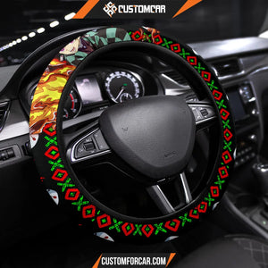 Tanjiro Kamado Demon Slayer Steering Wheel Cover Anime Car