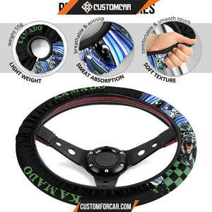 Tanjiro Kamado Demon Slayer Steering Wheel Cover Anime Car