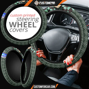 Tanjiro Kamado Demon Slayer Steering Wheel Cover Anime Car