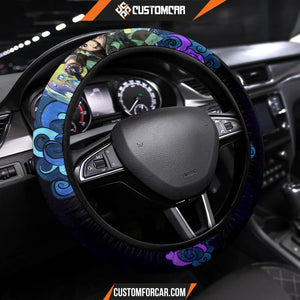 Tanjiro Kamado Demon Slayer Steering Wheel Cover Anime Car