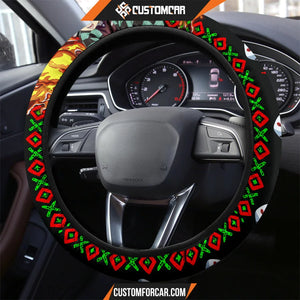 Tanjiro Kamado Demon Slayer Steering Wheel Cover Anime Car