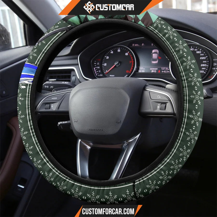 Tanjiro Kamado Demon Slayer Steering Wheel Cover Anime Car