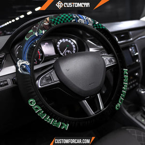 Tanjiro Kamado Demon Slayer Steering Wheel Cover Anime Car