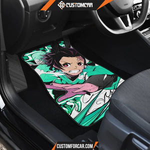 Tanjiro Pattern Car Floor Mats Demon Slayer Anime Chapters 