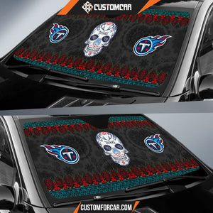 Tennessee Titans American Football Club Skull Car Sun Shade