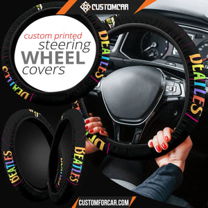 The Beatles Steering Wheel Cover Music Rock Band Car