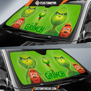 The Grinch Cartoon Car Sunshade | Grinch Face Expression