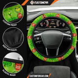 The Grinch Cartoon Steering Wheel Cover | Grinch Face