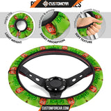 The Grinch Cartoon Steering Wheel Cover | Grinch Face