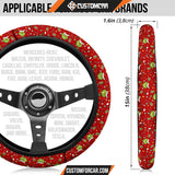 The Grinch Cartoon Steering Wheel Cover | Grinch Santa Face