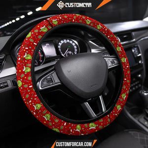 The Grinch Cartoon Steering Wheel Cover | Grinch Santa Face