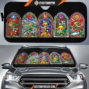 The Legend Of Zelda Chipi Glass Car Sun Shades - Auto Sun 