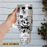 The Nightmare Before Christmas Cartoon Personalized 40oz Tumbler With Handle and Straw