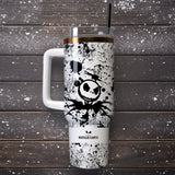 The Nightmare Before Christmas Cartoon Personalized 40oz Tumbler With Handle and Straw