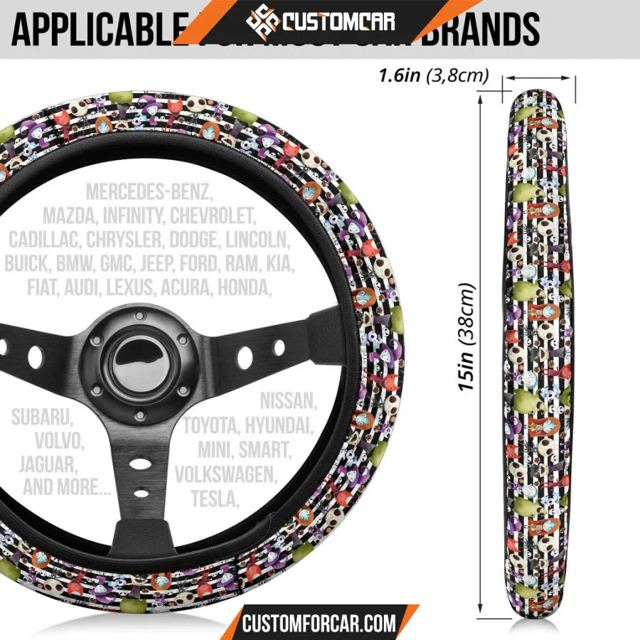 The Nightmare Before Christmas Cartoon Steering Wheel Cover