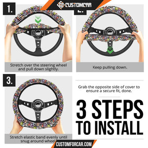 The Nightmare Before Christmas Cartoon Steering Wheel Cover