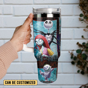 The Nightmare Before Christmas Movie Cartoon Personalized 40oz Tumbler With Handle and Straw