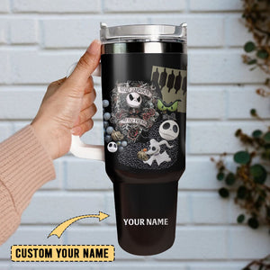 The Nightmare Before Christmas Movie Personalized 40oz Tumbler With Handle and Straw