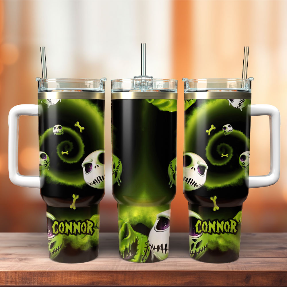 The Nightmare Before Christmas Movie Personalized 40oz Tumbler With Handle and Straw