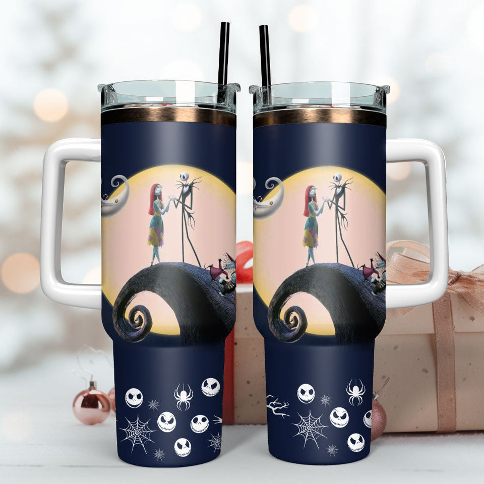 The Nightmare Before Christmas Movie Personalized 40oz Tumbler With Handle and Straw